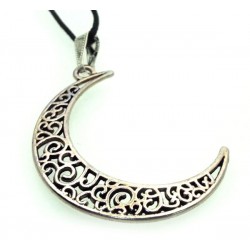 Silver Plated Crescent Moon Pendant